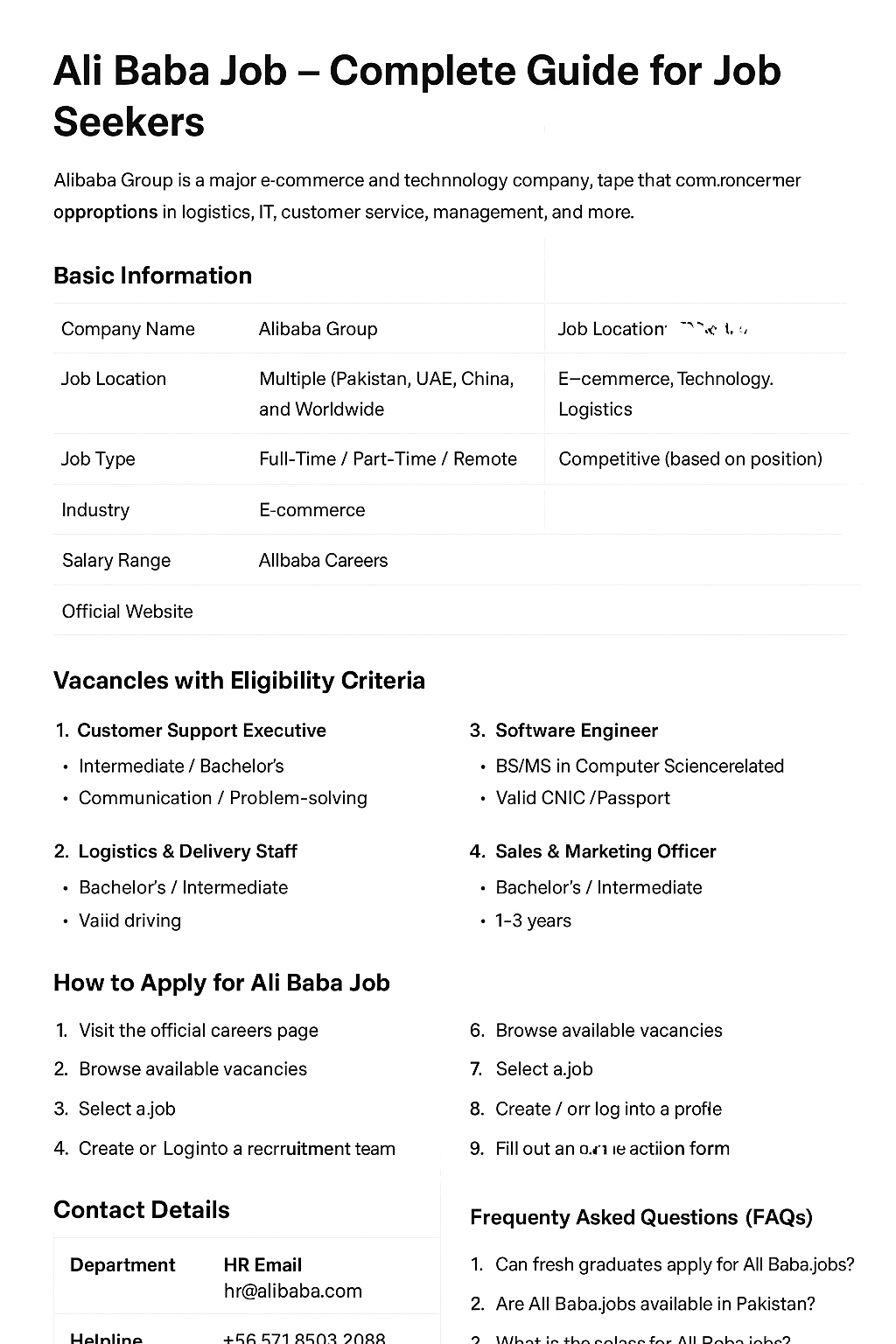 Ali Baba job